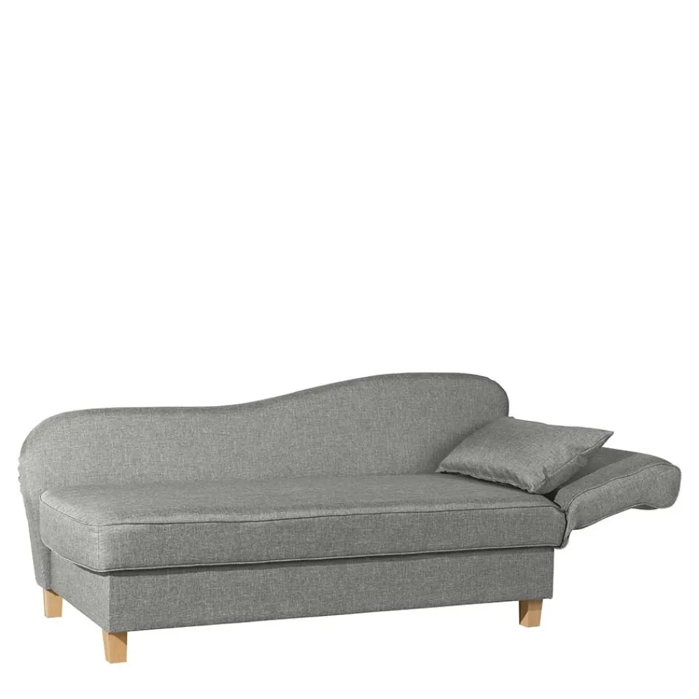 Wohnen Sofas|Sofa*Federkern Polsterliege in Hellgrau mit Buche - Zadella