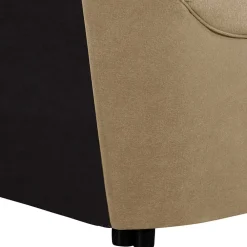 Wohnen Schlafsofas*Federkern Schlafsofa aus Flockstoff in Beige - Mabu