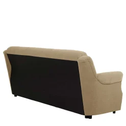 Wohnen Schlafsofas*Federkern Schlafsofa aus Flockstoff in Beige - Mabu