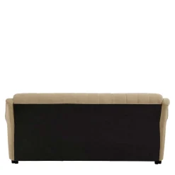 Wohnen Schlafsofas*Federkern Schlafsofa aus Flockstoff in Beige - Mabu