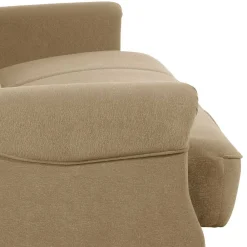 Wohnen Schlafsofas*Federkern Schlafsofa aus Flockstoff in Beige - Mabu