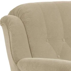 Wohnen Schlafsofas*Federkern Schlafsofa aus Flockstoff in Beige - Mabu