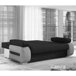 Wohnen Schlafsofas*Federkern-Bettcouch in Dunkelbraun - Helina