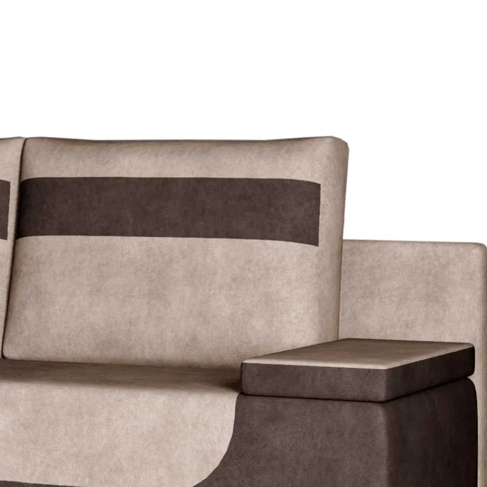 Wohnen Federkern-Funktionssofa in Beige und Braun - Vallarta