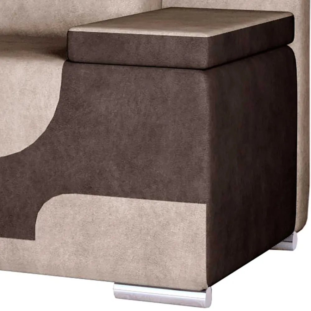 Wohnen Federkern-Funktionssofa in Beige und Braun - Vallarta