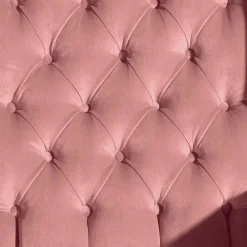 Wohnen Federkern-Ohrensessel in Rosa und Nussbaum Braun - Masiela