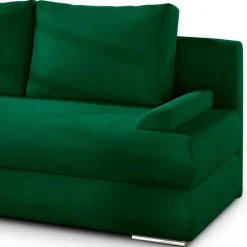 Wohnen Schlafsofas*Federkern-Schlafsofa in Grün Samt - Harris