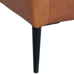 Wohnen Federkernsofa in Leder Cognac Braun - Lespavo