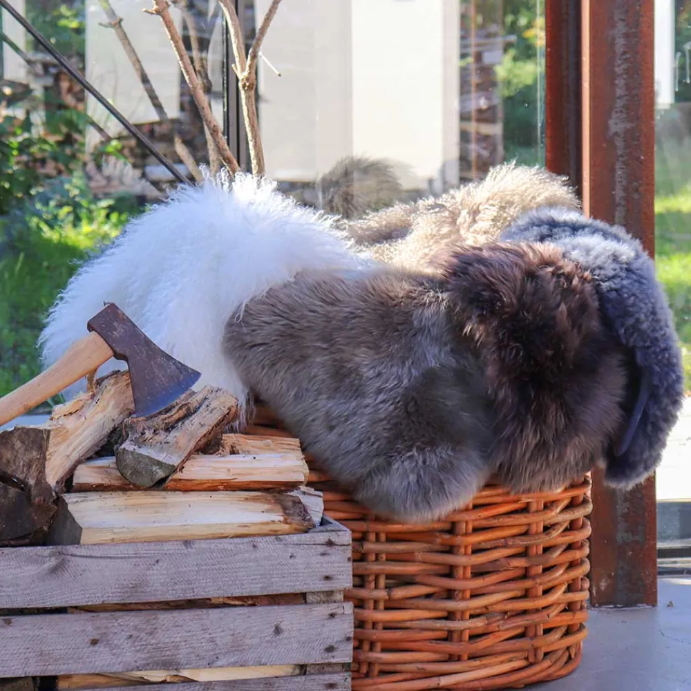 Wohnen Fell vom Schaf als Sitzauflage oder Vorleger - Osmin