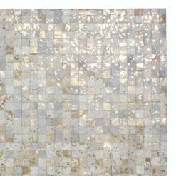 Wohnen Teppiche*Fellteppich im Patchwork Design mit Gold Akzenten - Fakoa