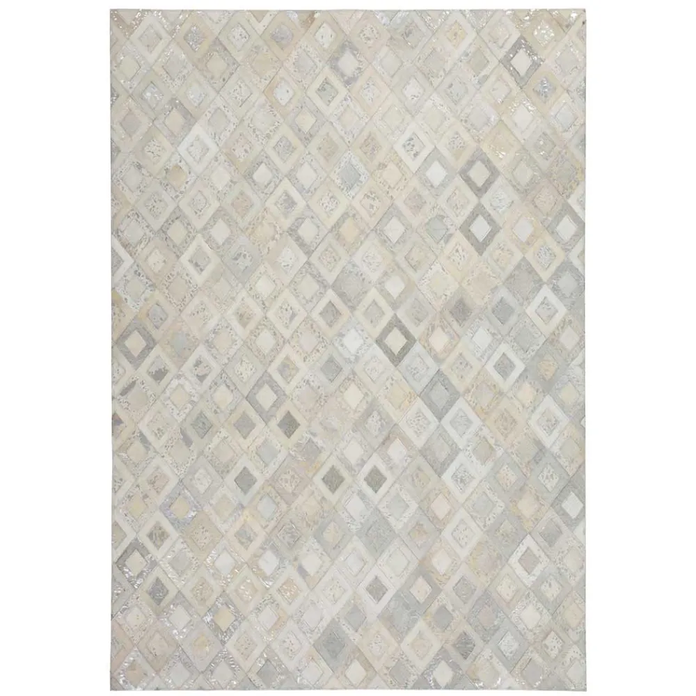 Wohnen Fellteppich Patchwork im Rautendesign - Bruce