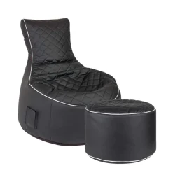 Kinder Wohnen Fernseh Sitzsack Marosso in Schwarz