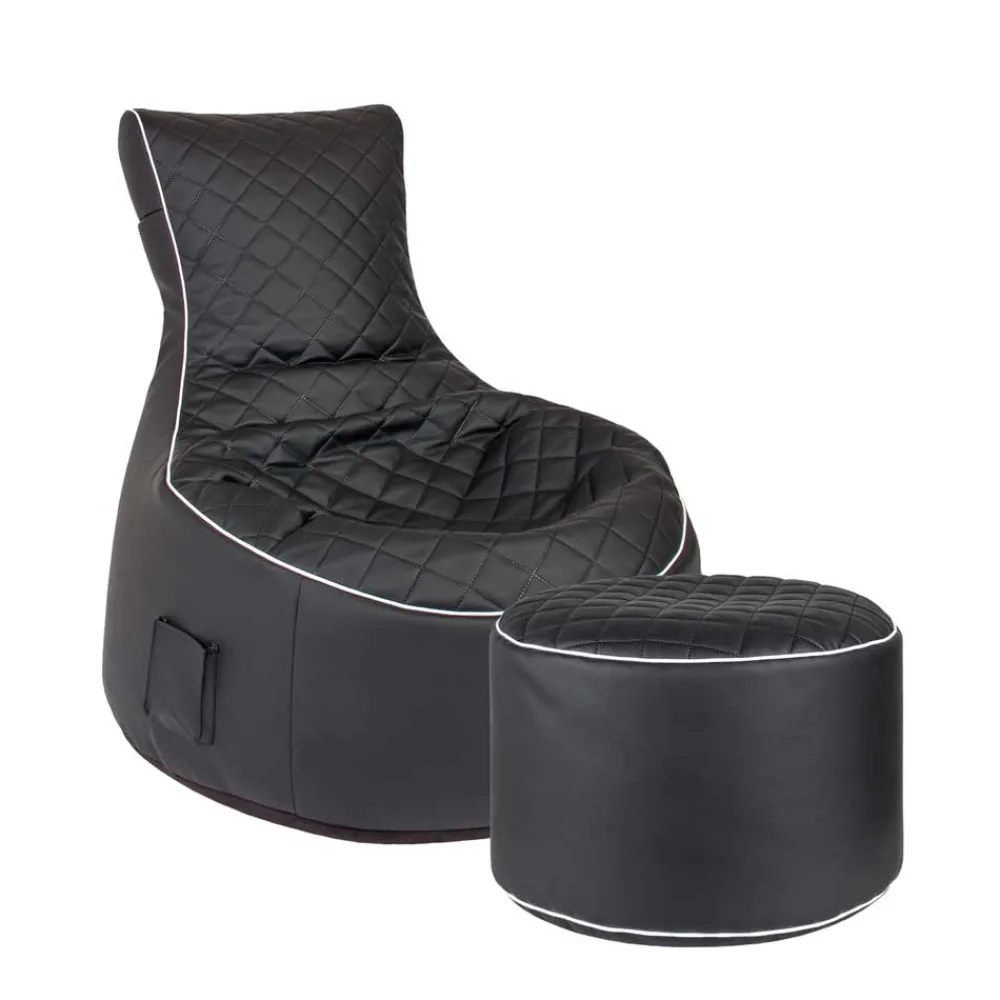 Kinder Wohnen Fernseh Sitzsack Marosso in Schwarz