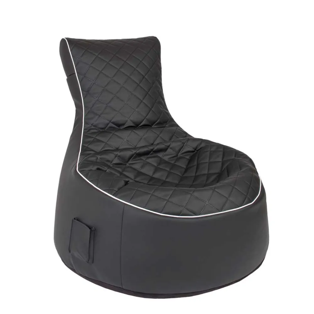 Kinder Wohnen Fernseh Sitzsack Marosso in Schwarz