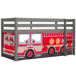 Wohnen Kinderbetten*Feuerwehr Kinderzimmer Hochbett in Grau - Ernezza