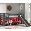 Kinder Wohnen Feuerwehr Spielbett mit Leiter & Rutsche - Jayant