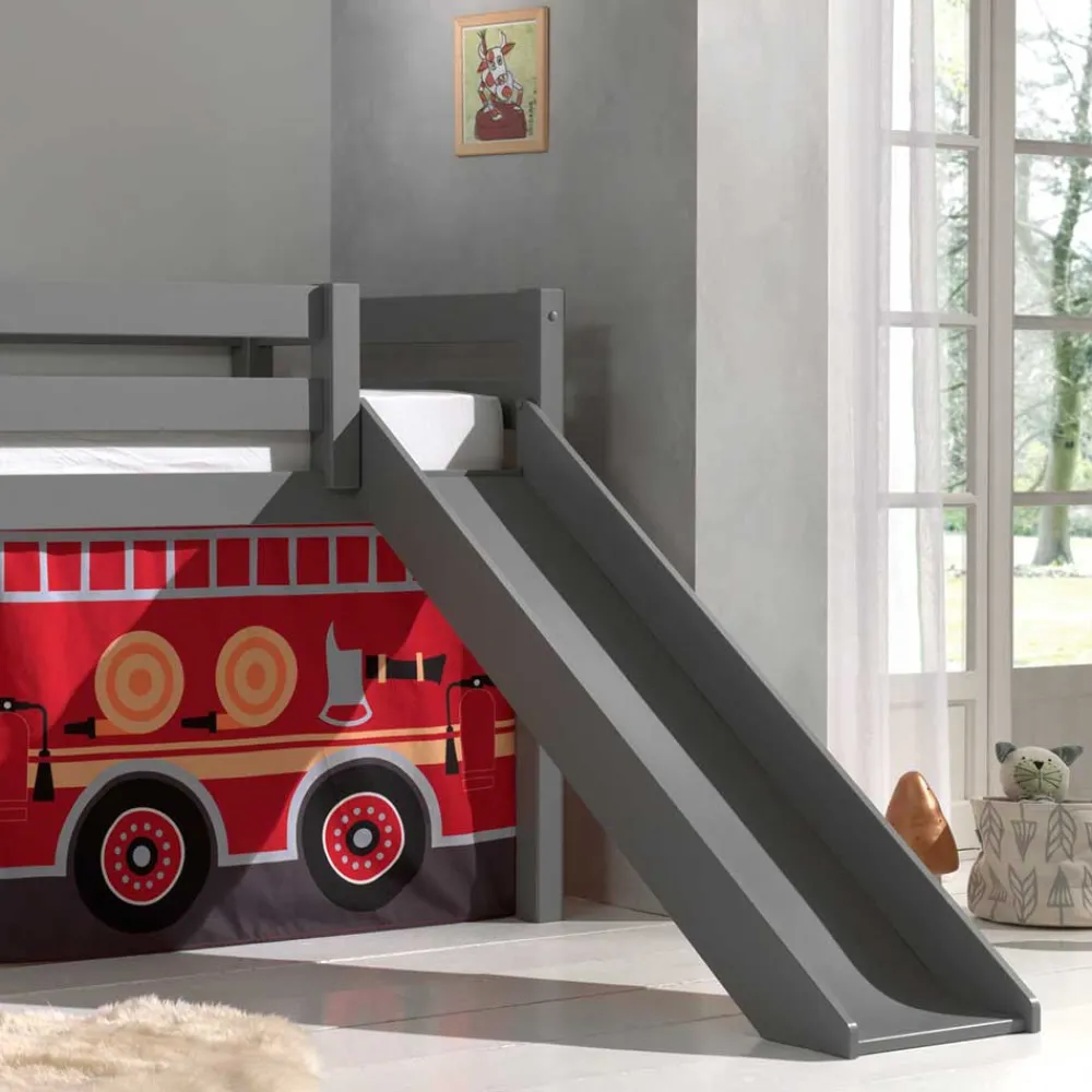 Kinder Wohnen Feuerwehr Spielbett mit Leiter & Rutsche - Jayant