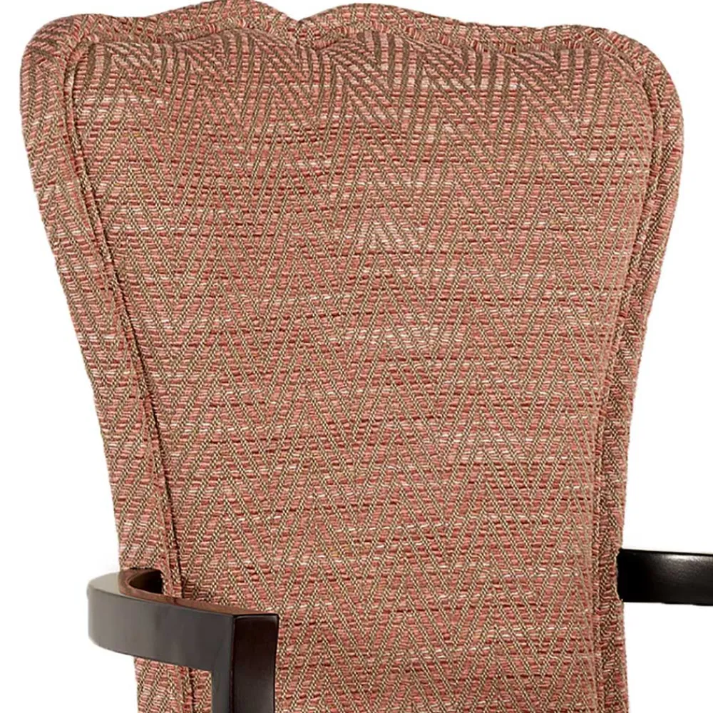 Wohnen Italienische Möbel|Wohnzimmerstühle*Fischgrät Armlehnenstuhl in Altrosa Strukturstoff - Salut