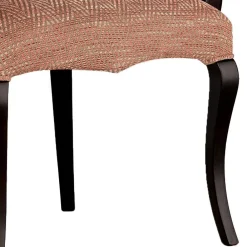 Wohnen Italienische Möbel|Wohnzimmerstühle*Fischgrät Armlehnenstuhl in Altrosa Strukturstoff - Salut