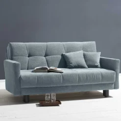 Wohnen Sofas|Sofa*Flachgewebe Bettcouch in Hellblau - Zitizen