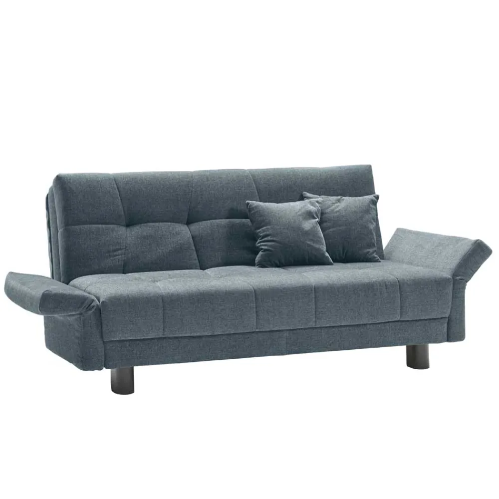 Wohnen Sofas|Sofa*Flachgewebe Bettcouch in Hellblau - Zitizen