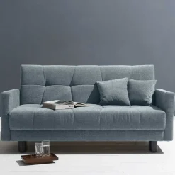 Wohnen Sofas|Sofa*Flachgewebe Bettcouch in Hellblau - Zitizen