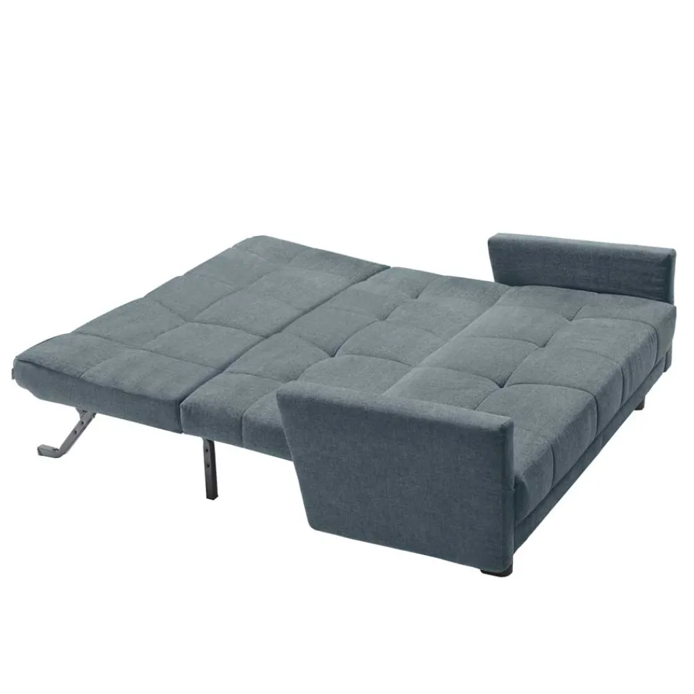 Wohnen Sofas|Sofa*Flachgewebe Bettcouch in Hellblau - Zitizen