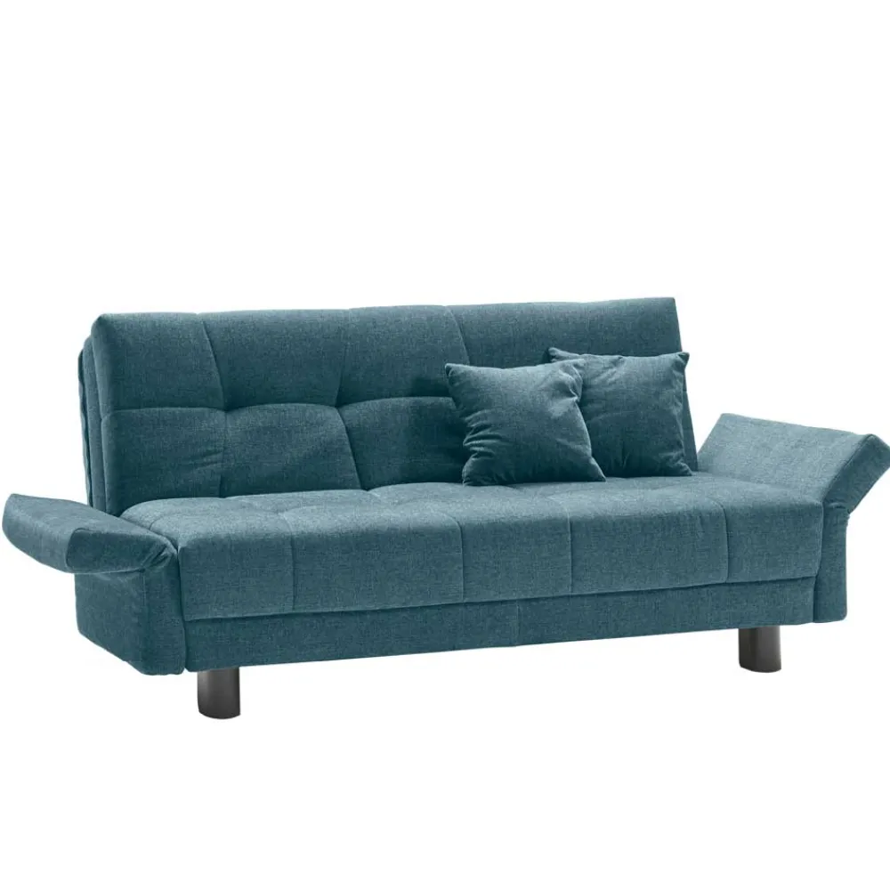 Wohnen Flachgewebe Bettcouch in Petrol Blau - Vlatkura