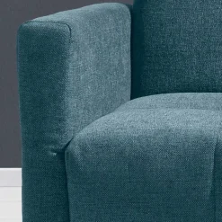 Wohnen Flachgewebe Bettcouch in Petrol Blau - Vlatkura