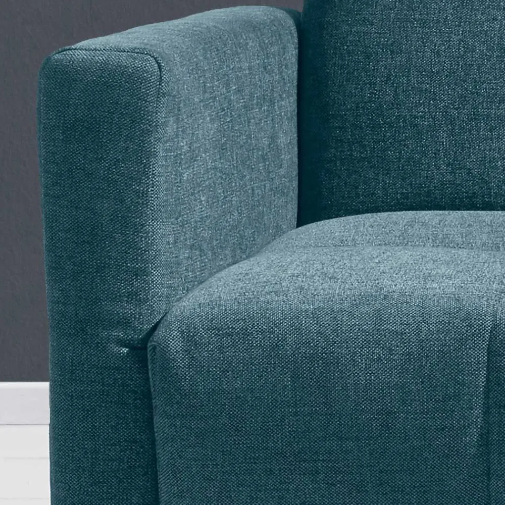 Wohnen Flachgewebe Bettcouch in Petrol Blau - Vlatkura