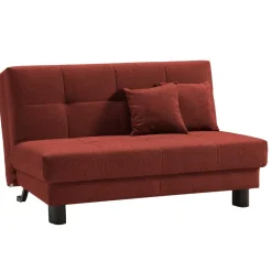 Wohnen Schlafsofas|Sofas*Flachgewebe Schlafsofa in Dunkelrot - Ciabeta