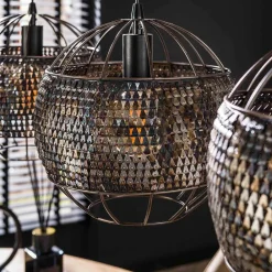 Wohnen 4-flammige Design-Hängelampe in Schwarzbraun - Raula