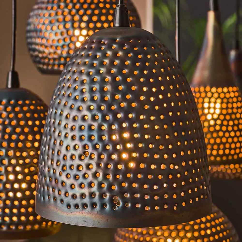 Wohnen Braune Möbel|Lampen & Leuchten*7-flammige Hängelampe - diverse Schirm Formen - Sempragos