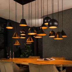 Wohnen 18-flammige Hängelampe in Schwarzgrau - Civetta