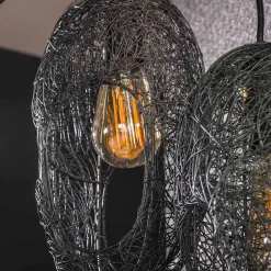 Wohnen 5-flammige Hängelampe mit Drahtschirmen - Juanda