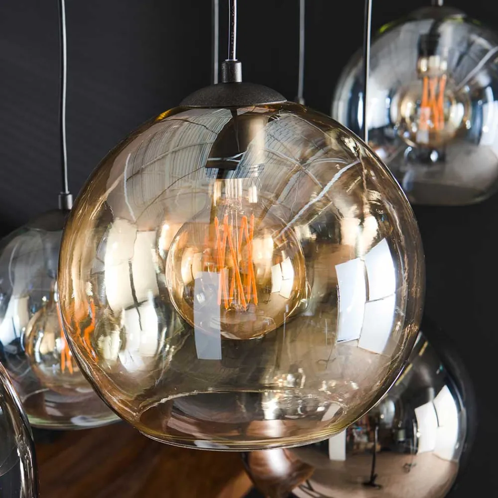 Wohnen 7-flammige Hängelampe mit Glas Schirmen - Darpanos