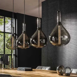 Wohnen 4-flammige Hängelampe mit Tropfen Form Schirmen - United