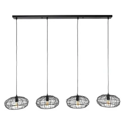 Wohnen 4-flammige Hängeleuchte mit Drahtschirmen - Pardial