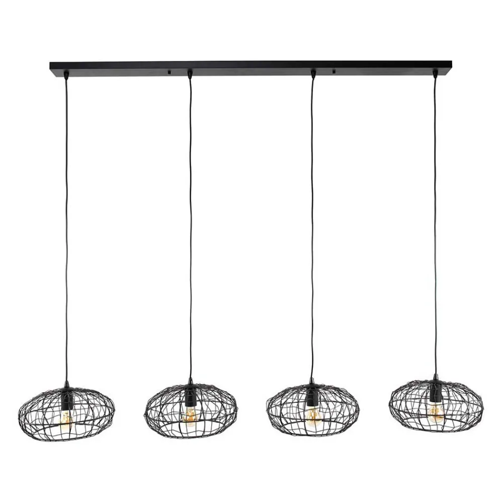 Wohnen 4-flammige Hängeleuchte mit Drahtschirmen - Pardial