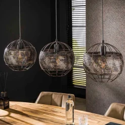 Wohnen 3-flammige Metall Hängeleuchte in Schwarzbraun - Casamarina