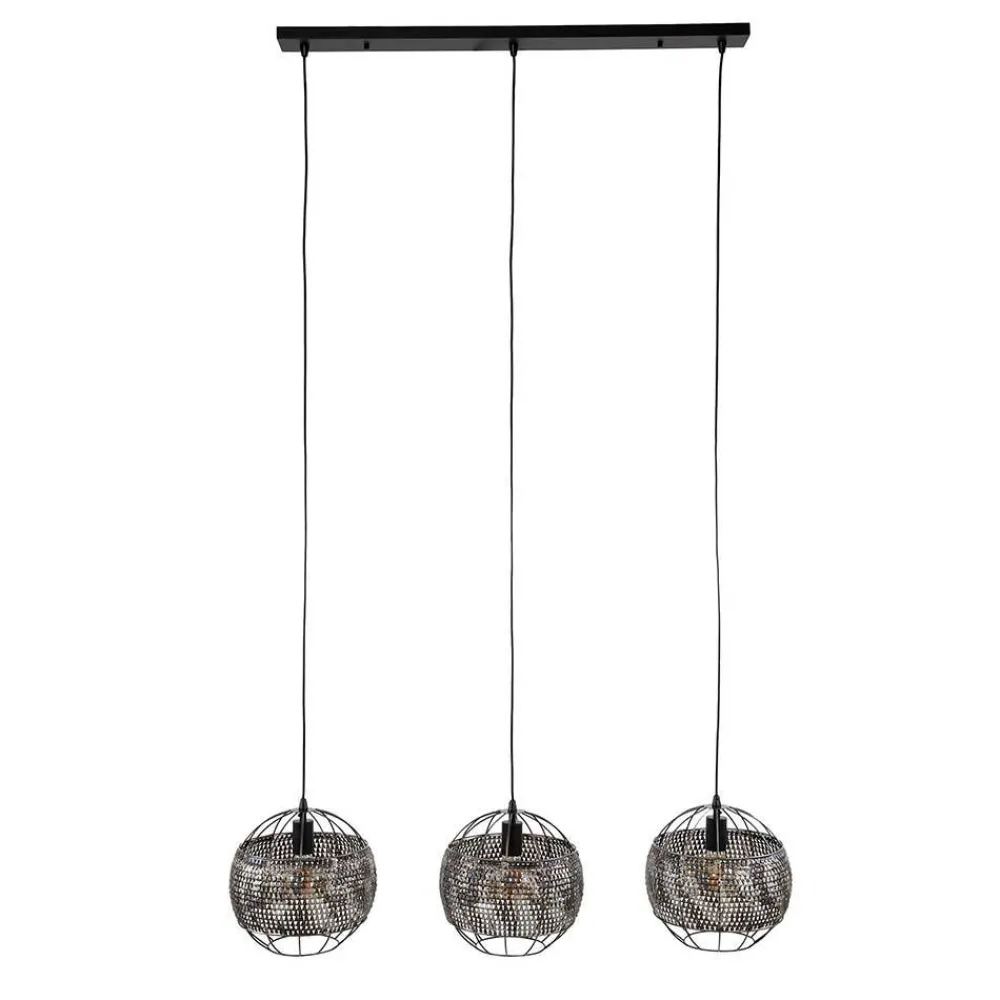 Wohnen 3-flammige Metall Hängeleuchte in Schwarzbraun - Casamarina