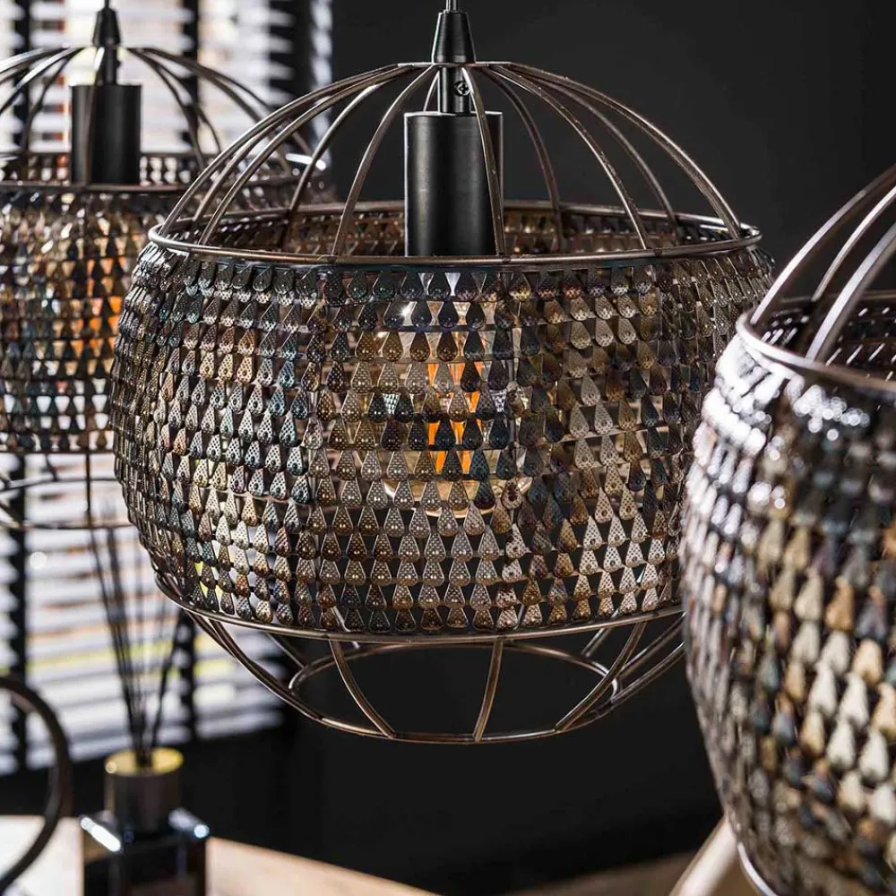 Wohnen 3-flammige Metall Hängeleuchte in Schwarzbraun - Casamarina