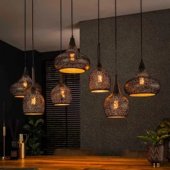 Wohnen 7-flammige Pendelleuchte aus Metall - Feixon