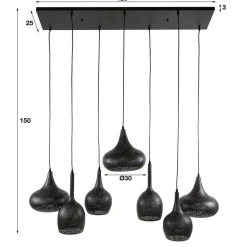 Wohnen 7-flammige Pendelleuchte aus Metall - Feixon