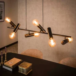 Wohnen 6-flammige Pendelleuchte in Anthrazit - Gozoa