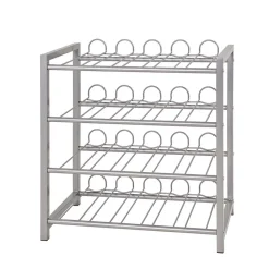 Wohnen Flaschen Ablageregal Aranon in Silber