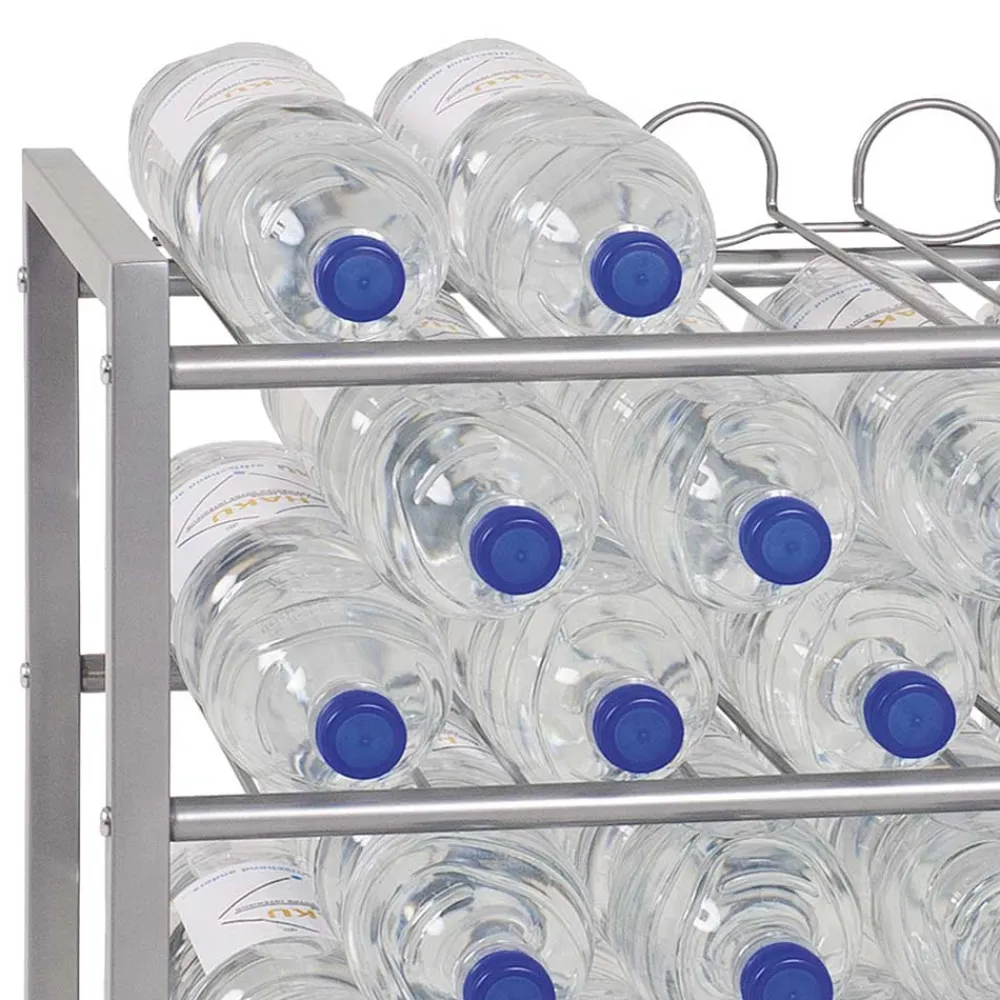 Wohnen Flaschen Ablageregal Aranon in Silber