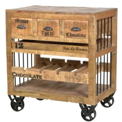 Wohnen Flaschenkommode Indri auf Rollen