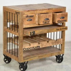 Wohnen Flaschenkommode Indri auf Rollen