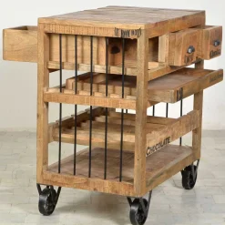 Wohnen Flaschenkommode Indri auf Rollen